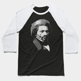 Frederick Douglass Black and White Baseball T-Shirt